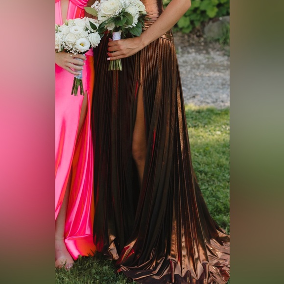 Sherri Hill Metallic Corset Prom Dress - Picture 5 of 5